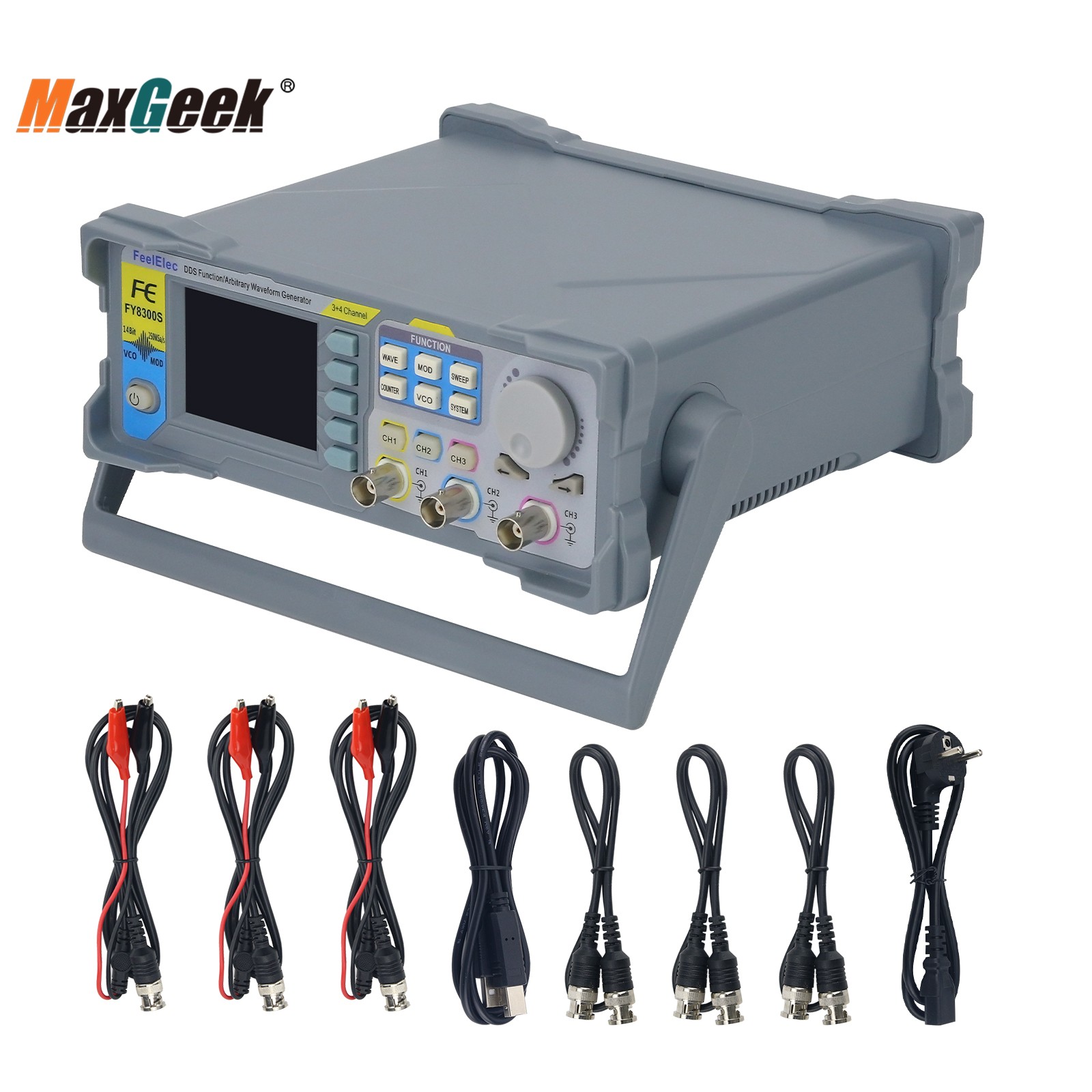 Function Arbitrary Waveform Generator - Maxgeek FY8300S-20M 20MHz 40MHz 60MHz 3-kanaals
