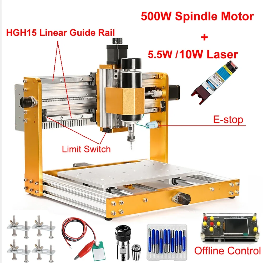 Mini Laser Engraver Cnc Router - Lineaire geleiderail offline aluminium mini CNC