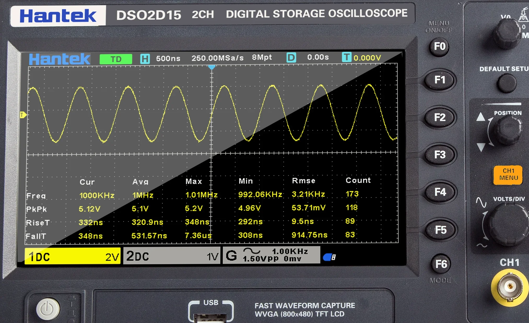 Stabiele Hantek Signaalgenerat - Digital Storage Oscilloscope 100Mhz recensie en prijs
